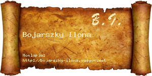 Bojarszky Ilona névjegykártya
