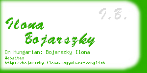 ilona bojarszky business card